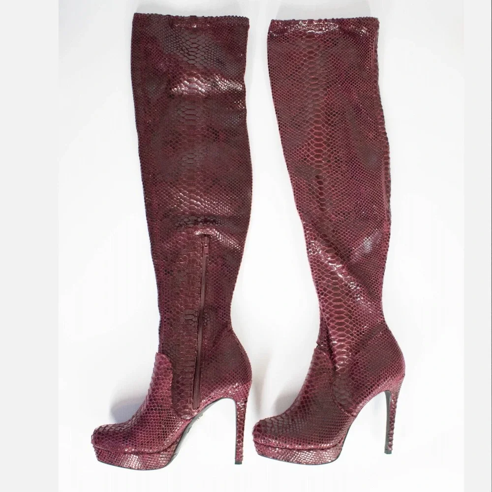 Thalia Sodi‎ Womens Clarissa Purple Over-The-Knee Boots, 6M